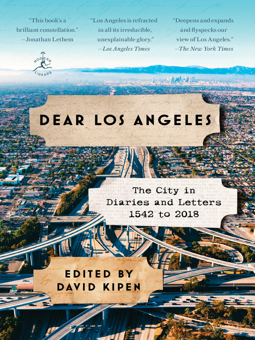 Title details for Dear Los Angeles by David Kipen - Wait list